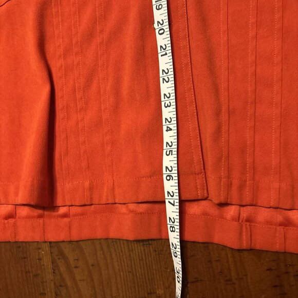 CJ Banks Orange Suade Light Jacket Size 3X - Picture 6 of 8